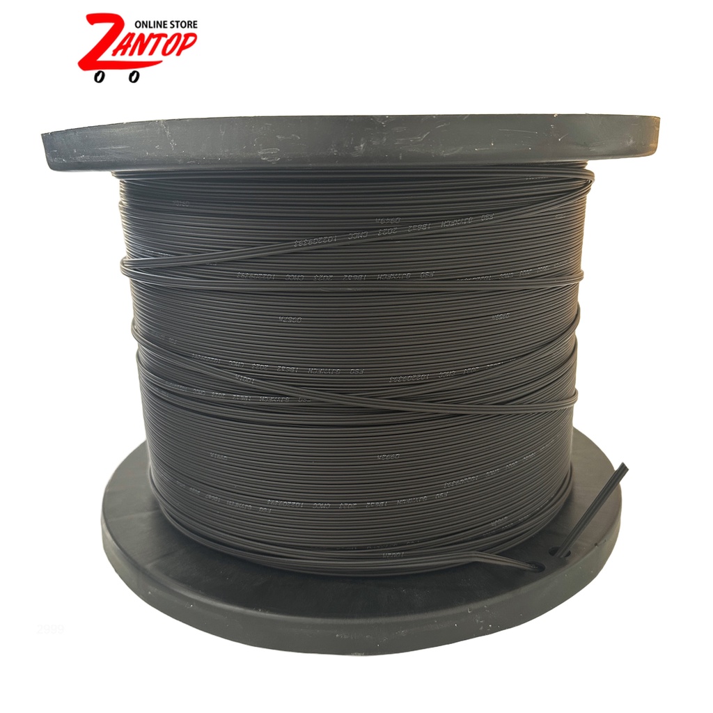 Fiber Cable 1 km Drop Cable 1000 meters FOC Pure Black Single Core ...