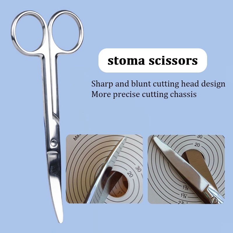 Ostomy Care Accessory Stainless Steel Scissors for Stoma Care Ostomy Bag Scissors stoma curved