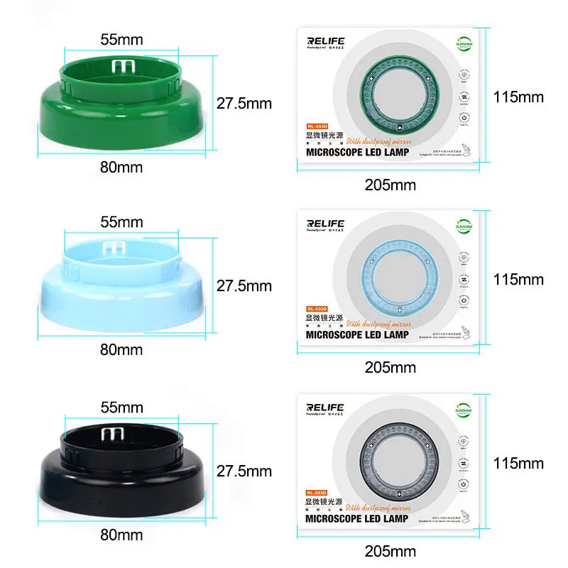 Relife RL-033D Dust-proof Microscope Light Strong Spotlight Touch ...