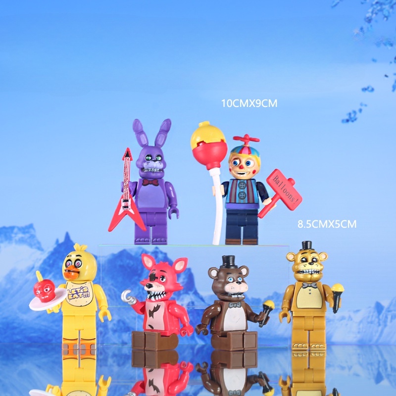 FNAF Figure Freddy Bonnie Foxy Figures Collection Model Game Role Doll ...