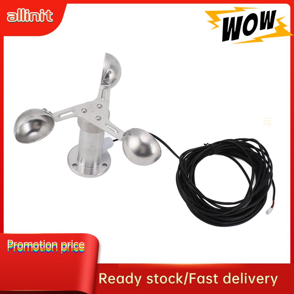 Allinit Aluminium Alloy Anemometers Wind Speed Monitoring Sensor 3 Cups ...