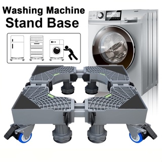 Washing Machine Riser, Length and Width Can Be Adjusted,Can Bear 300 Kg,  Portable Dryer Stand, for Heavy Objects Such As Washing Machines,4Wheels
