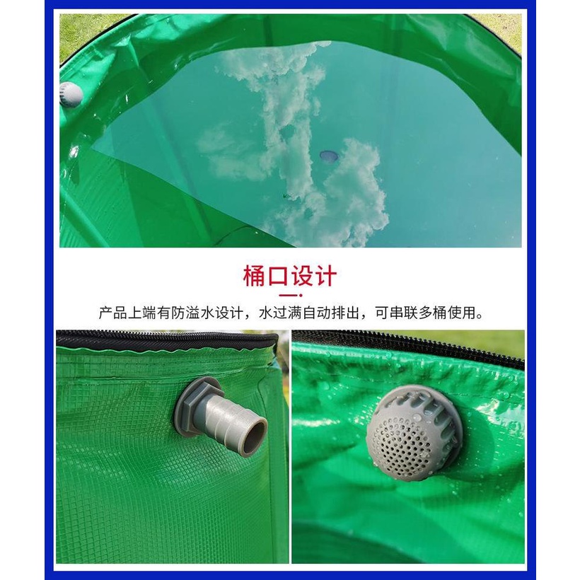 Foldable Rain Barrel Weather Resistant Collapsible Water Collector PVC ...