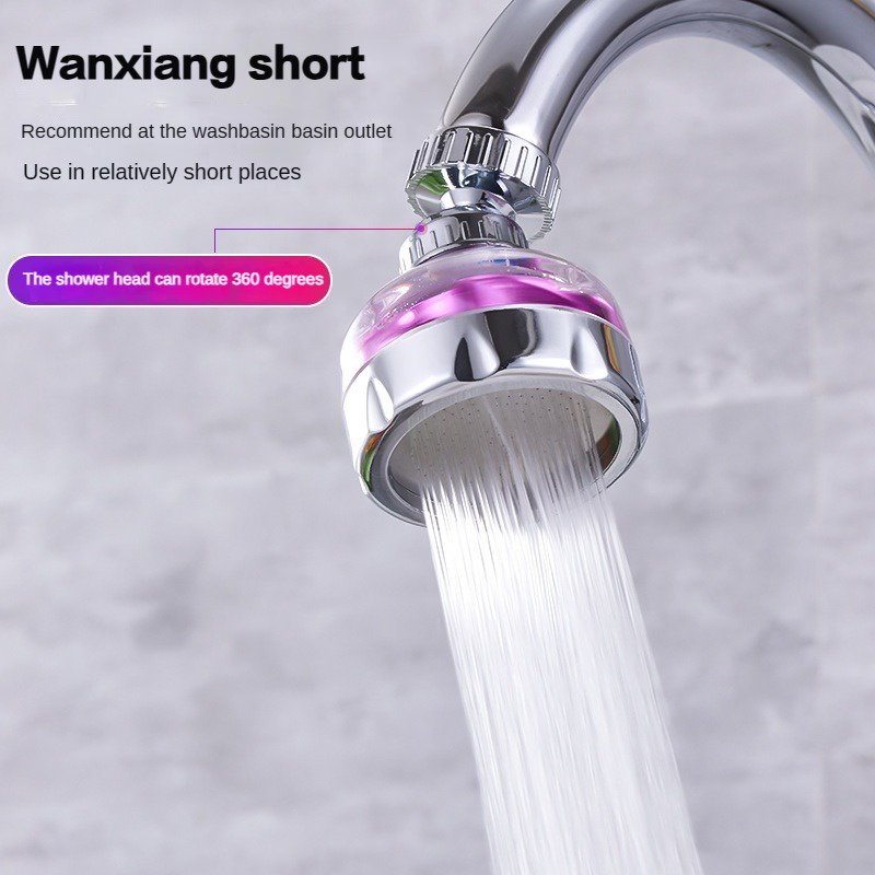 Faucet Aerator Adapter Rotatable Tap Showerhead Diffuser Splash-proof ...