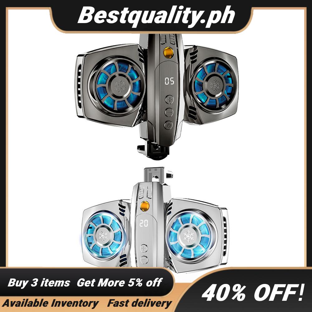 K4 Mobile Phone Radiator Semiconductor Temperature Display Dual Cooling Fan Cell Phone Cooler