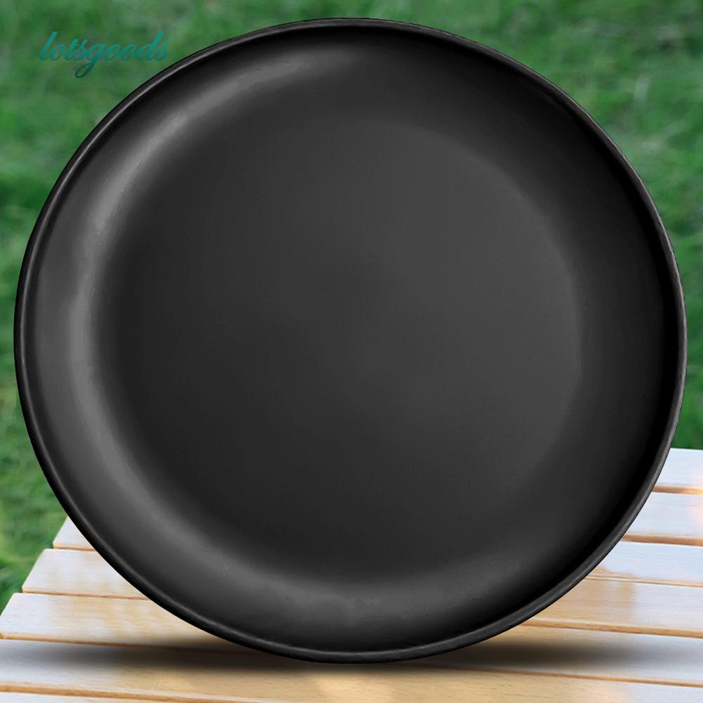 Stainless Steel Camping Plate Large Capacity Outdoor Food Container