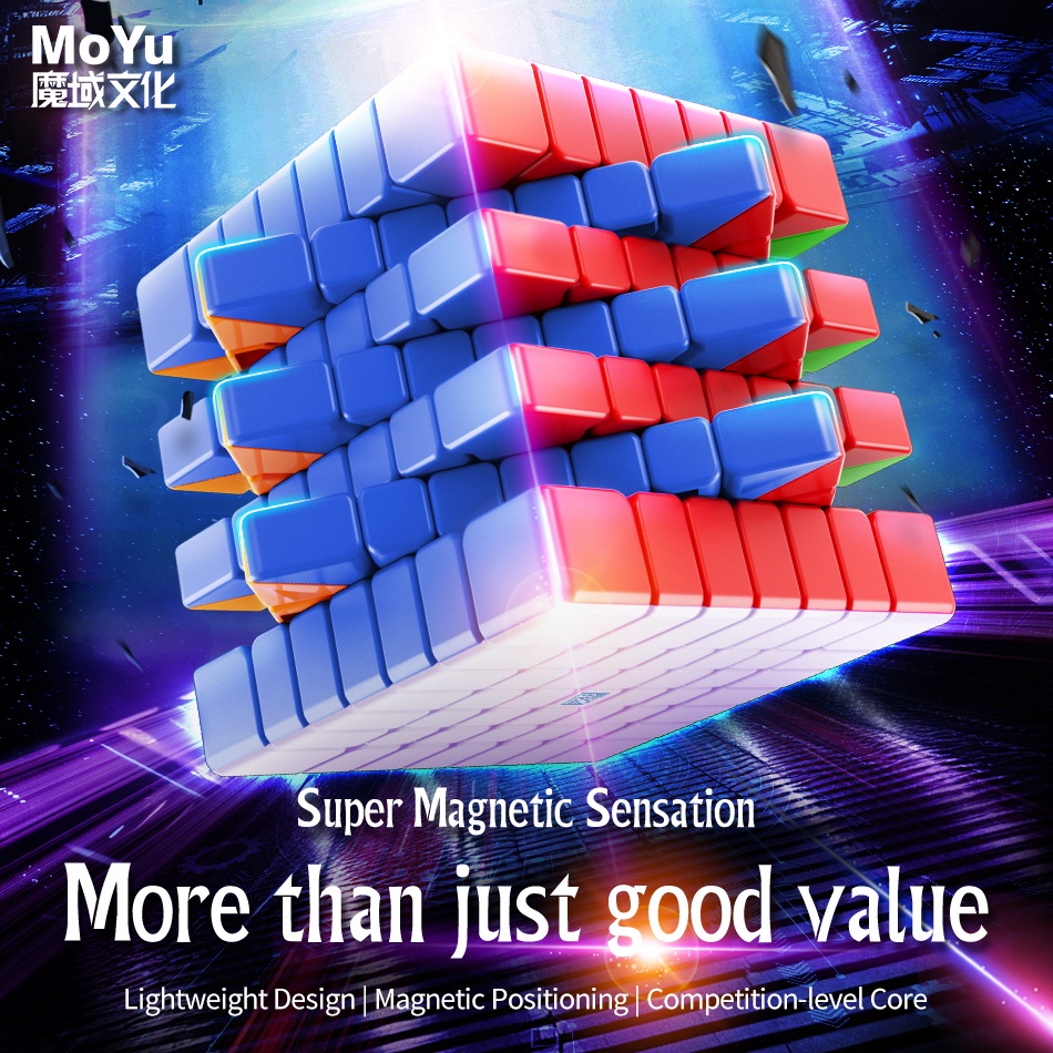 Bukefuno MoYu Meilong 7x7 M V2 – Cube Magnétique 7x7 – 144 Aimants – Élasticité Réglable – Compétition Internationale