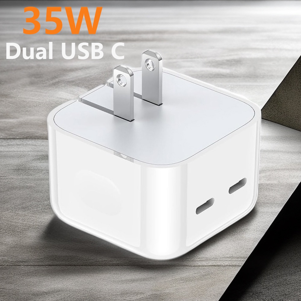 Dual Type C 35W PD Fast Charger Charger USB C power Adapter for ipad