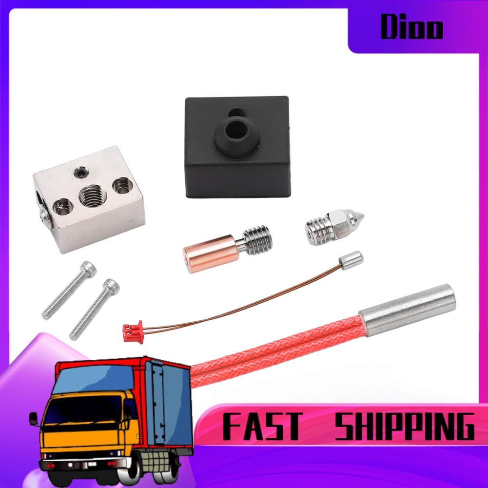 Dioo 3d Printer Hotend Kit Bimetal Heating Block Throat Tube Heater