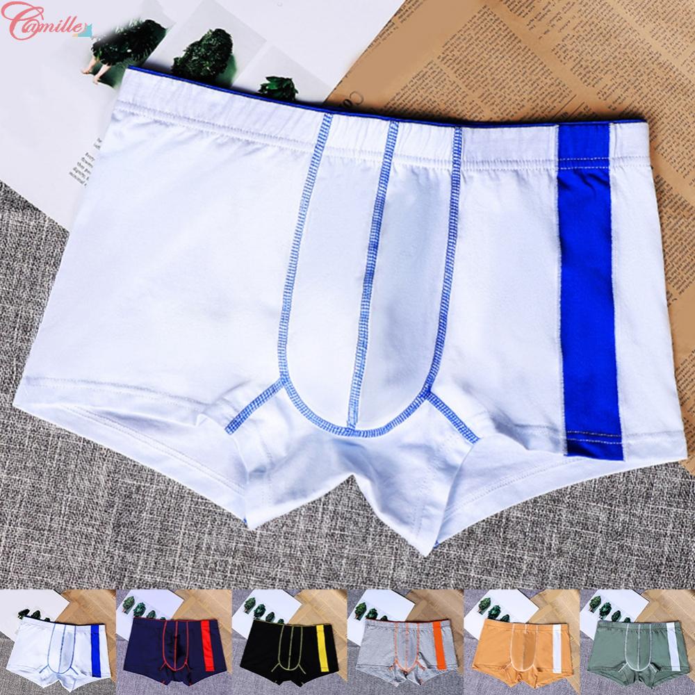 Mens Cotton Underwear Lowrise Middle Waist Panties Lingerie Shopee