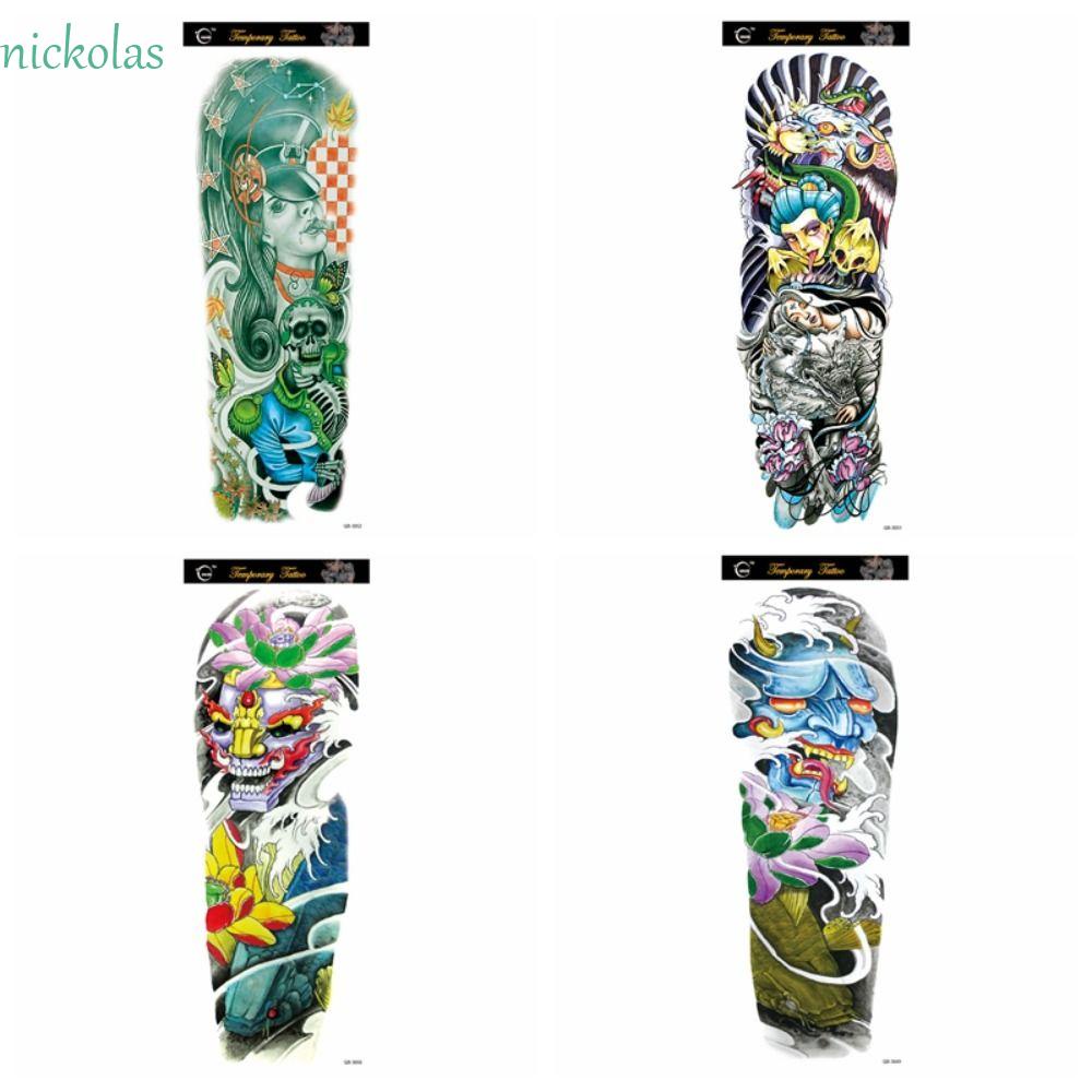 NICKOLAS Fake Tattoo Sticker, Waterproof Sweatproof Temporary Tattoo