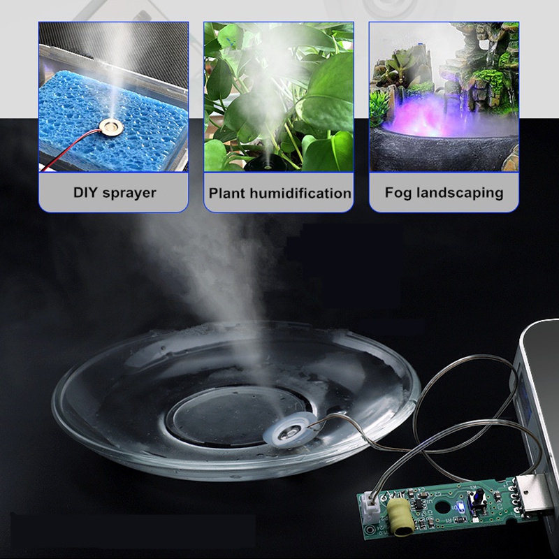 5V USB Male Port Ultrasonic Atomizer Humidifier Atomization ...