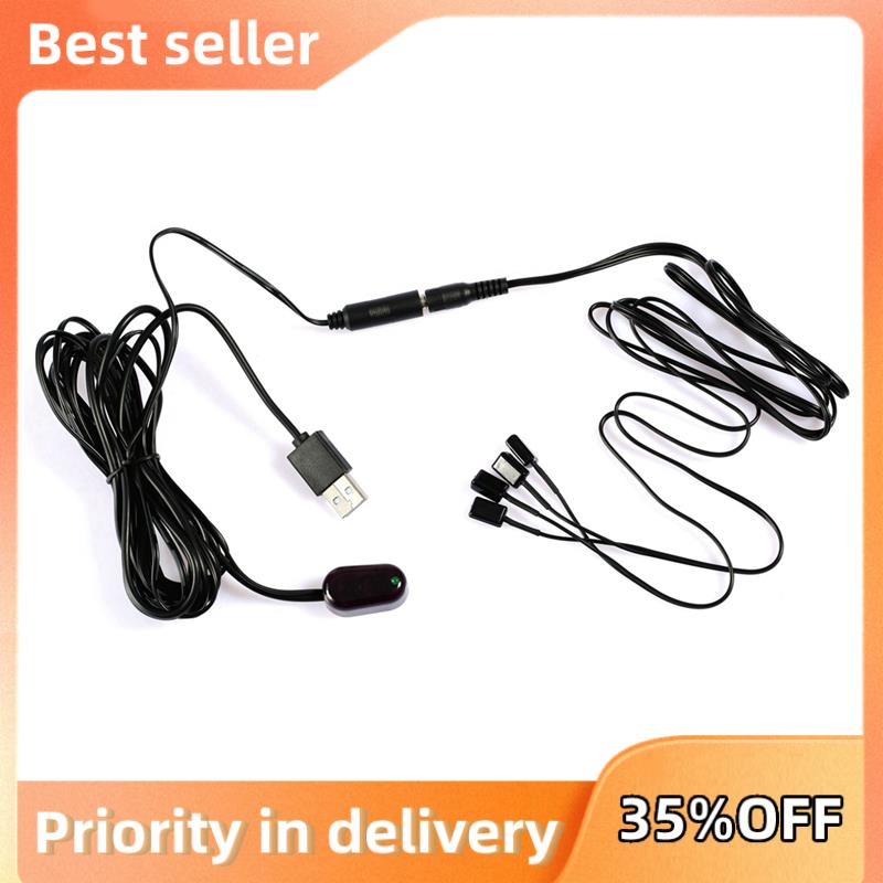 IR Extender IR Remote Repeater Infrared Extension Cable 1Pc IR Receiver + 4Pc IR Emitter