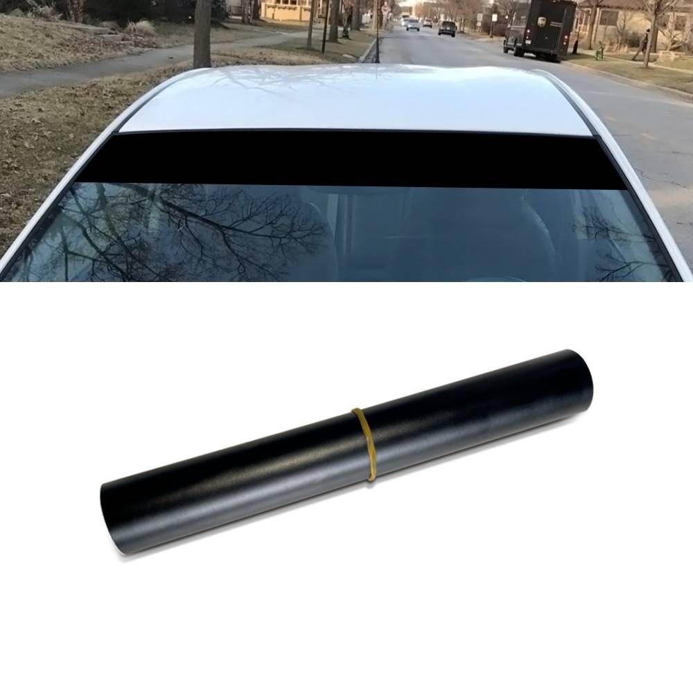 Gloss Black Sun-Strip Universal Car Van Windscreen Sunstrip 140 X 20CM ...