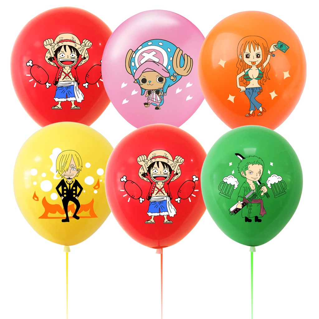 One Piece Birthday Party Latex Balloon Decoration Skeleton Luffy ...