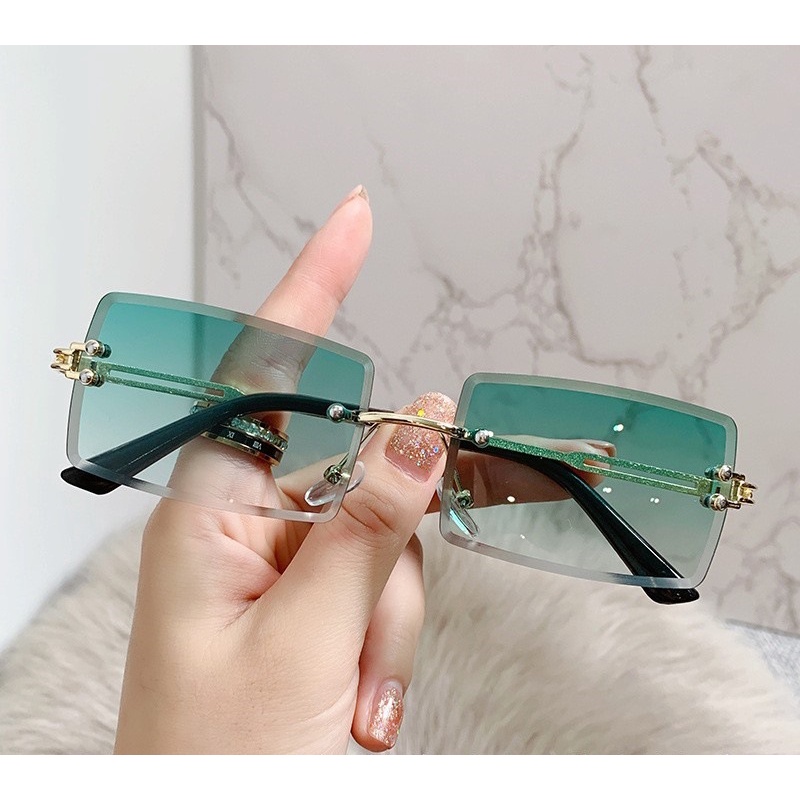 Sunglasses, frameless small square sunglasses, new fashionable