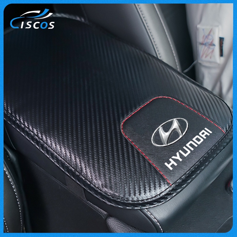 Ciscos Leather Car Armrest Pad Cover Carbon Fiber Car Interior ...