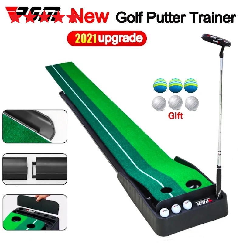 Pgm 2.5m Indoor Golf Putting Trainer Puting Chipping Trainer Practice 