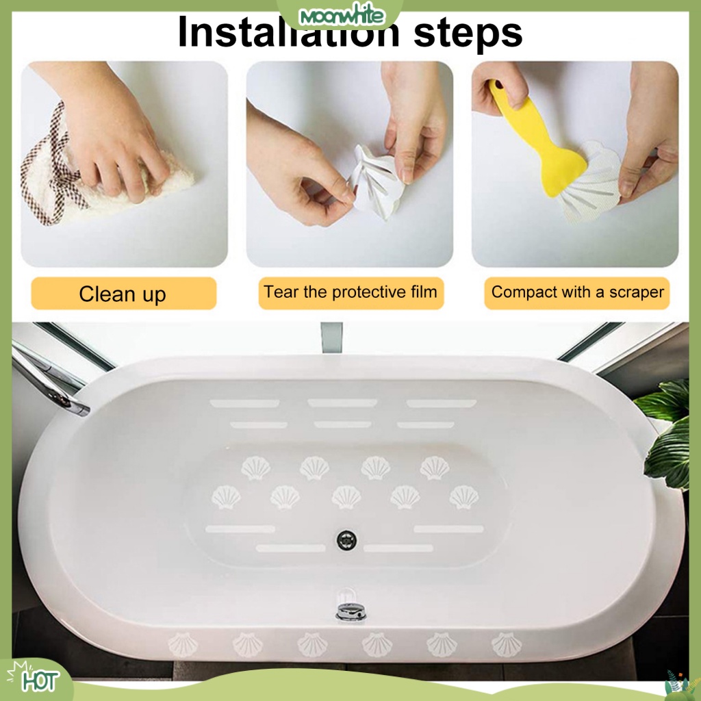 [MOONWHITE] Shower Floor Stickers Shower Floor Safety Stickers Anti