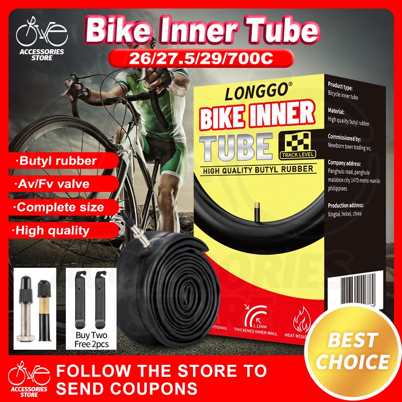 LONGGO Bike Inner Tube MTB Interior Tire Presta Valve for  Road Bike Interior Tube