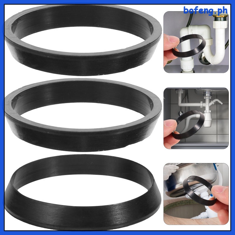 bofeng 3 Pcs Hose Sink Faucet Gaskets Bathroom Basin Shunt Seal Rubber