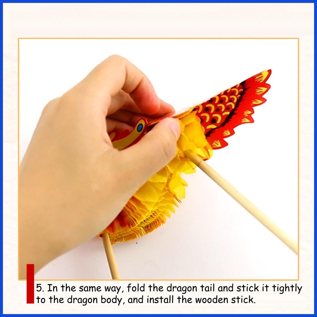 Chinese Paper Dragon Garland 2024 Small DIY Craft Set For Chinese New ...