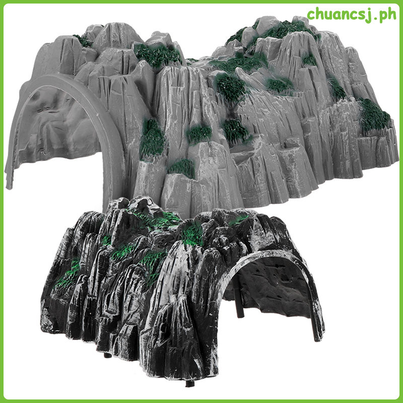 Simulation Cave 2 Pcs Model Train Tunnel Railway Scenery Pretend Toy ...