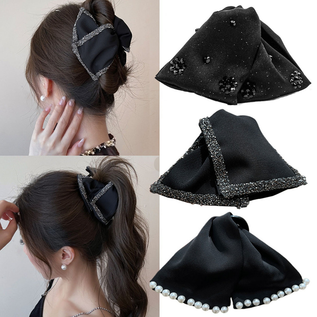 SKM Ribbon Hair Clip Large Luxury Design Hair Accessories Klip Rambut ...