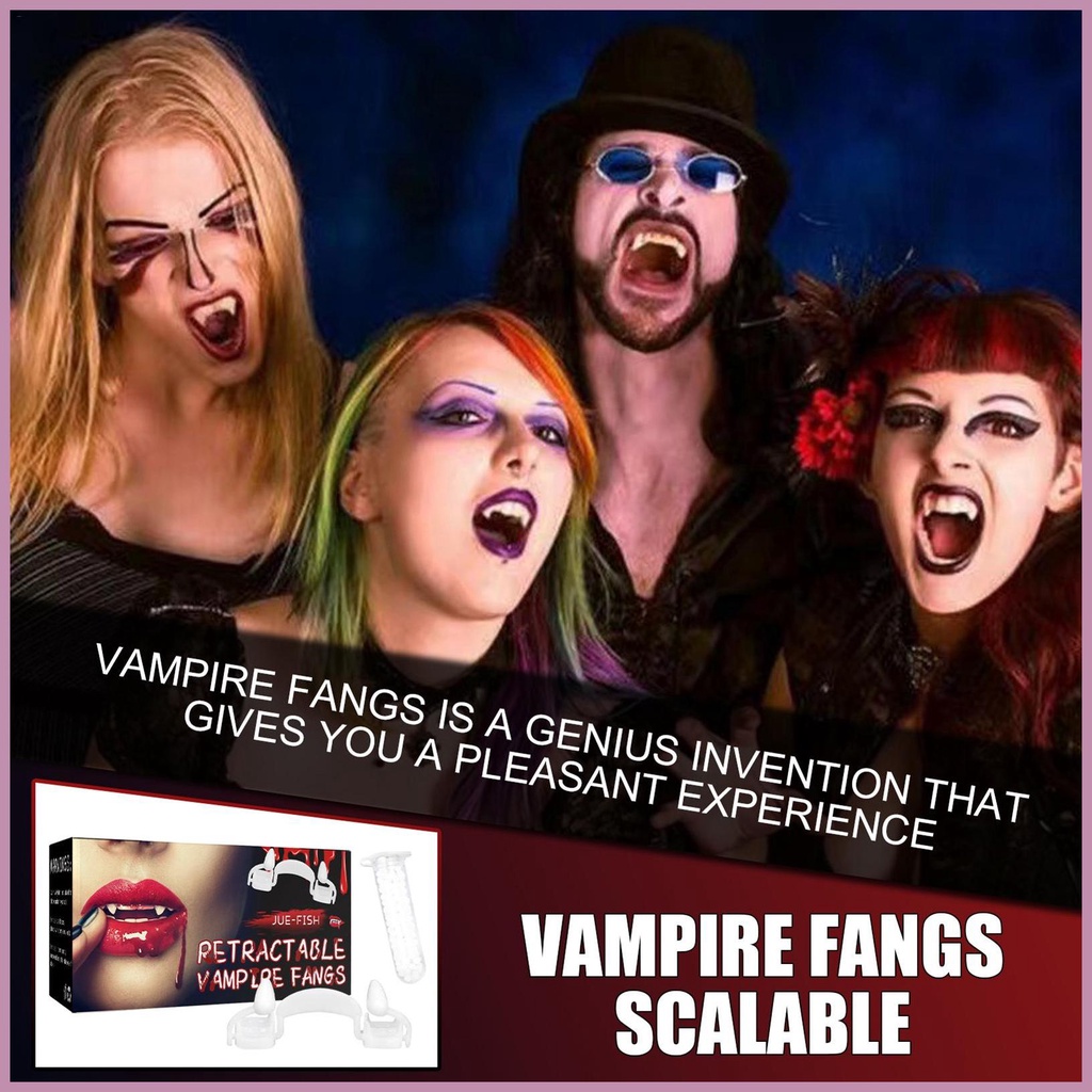 Vampire Teeth Costume Fangs Vampire Fake Teeth Braces Kit for Dentures Costume DIY Halloween