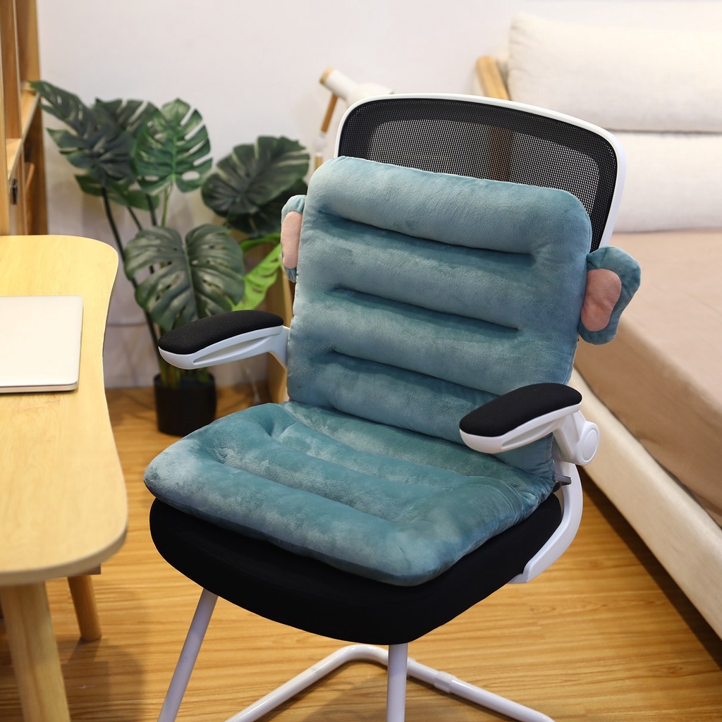 【COD】Cartoon Plush Seat Cushion with Backrest Office Home Chair ...