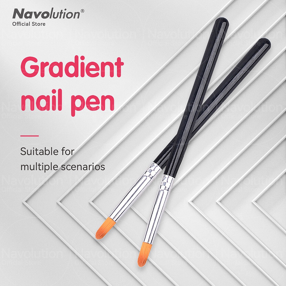 Nail Art Gel Pen Brush Nylon Hair Ombre Brush Nail Art Brushes Soft ...