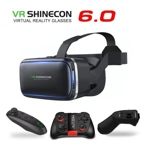 SHINECON VR Glasses Bluetooth Headset With Bluetooth Controller ...