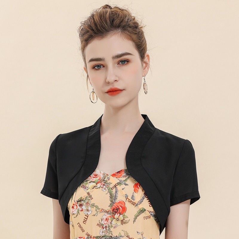 Queen Quality New INS Women's Short Sleeve Crochet Shrug Lace