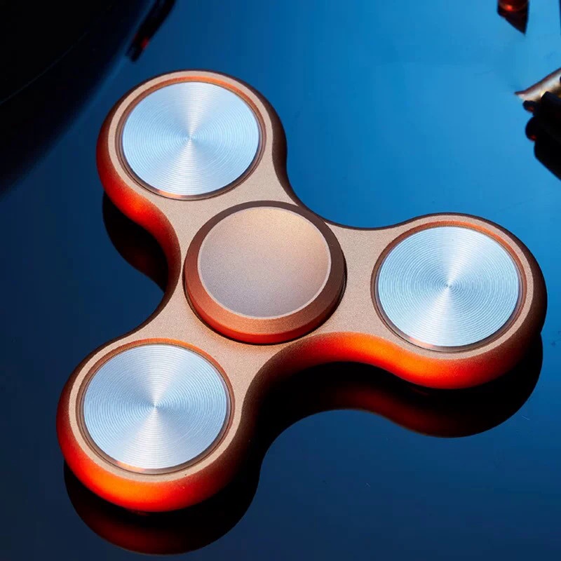 Aluminum Alloy Hand Spinner EDC Heptagonal Electroplate Hybrid Autism ...