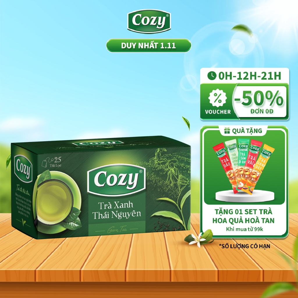 Thai Nguyen Green Tea Filter Bag Tra Flavor Strong Cozy Tea Flavor Support Body Purification (25