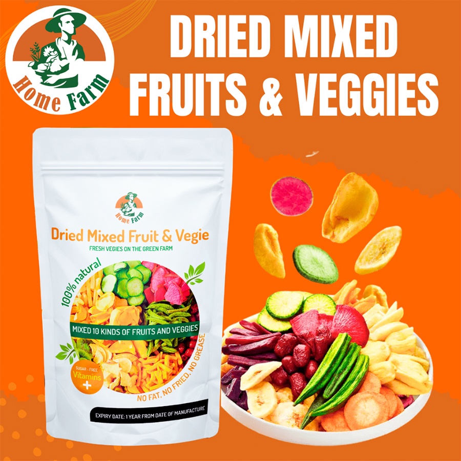 50g Home Farm Fruit and Vegetable Crisp Assorted Dried Fruit Chips