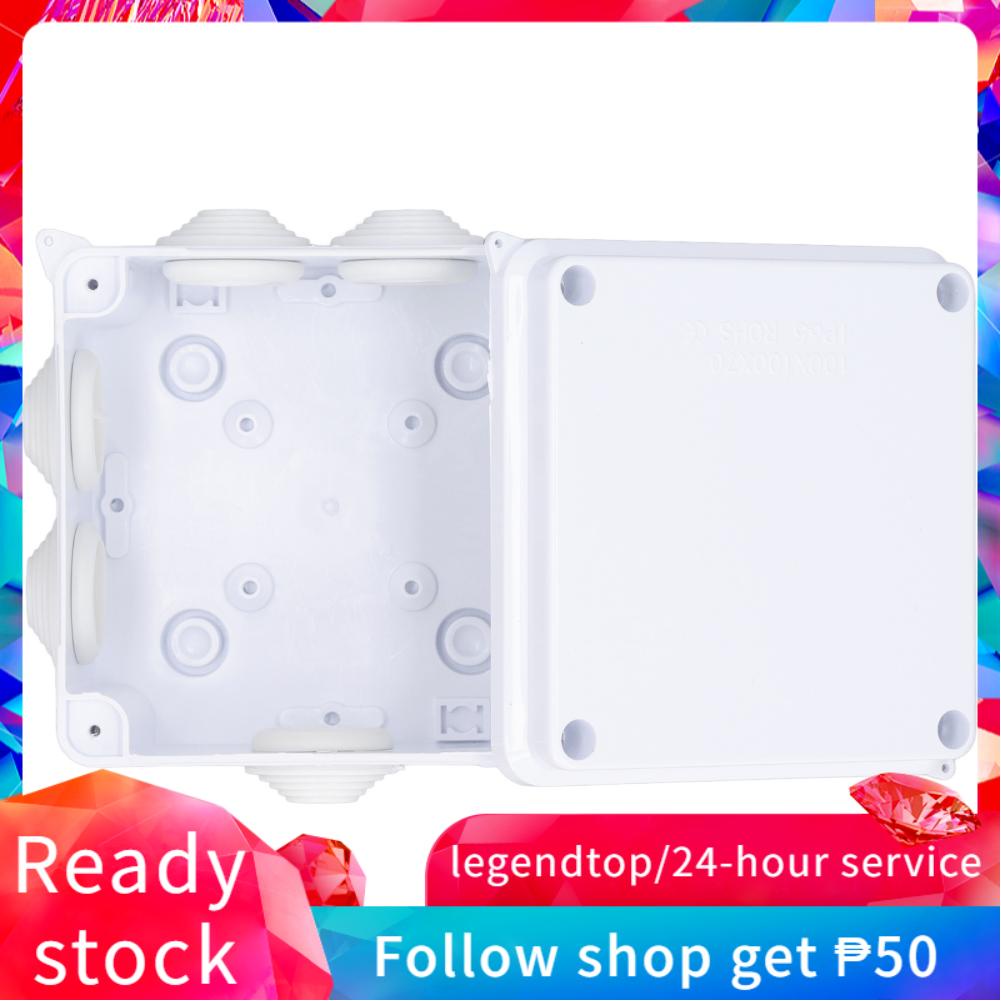 Legendtop IP65 Junction Box 100x100x70mm Pre Drilled Electrical