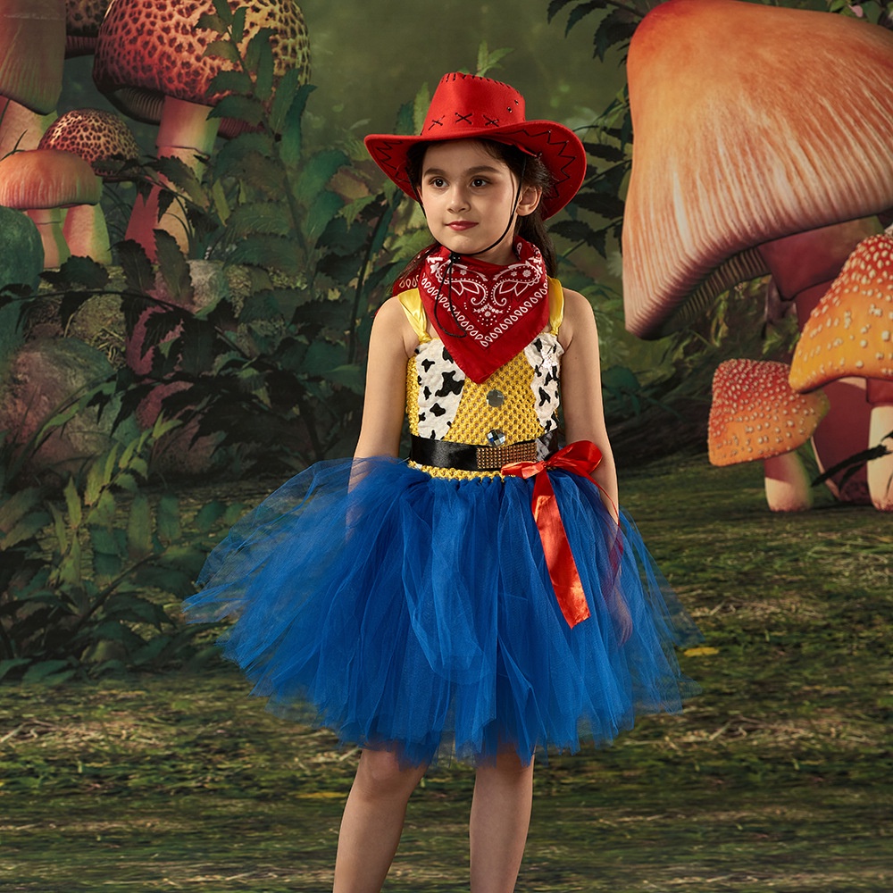 Halloween Costume Girl Cowboy Role Playing Toy Story Jessie Cartoon