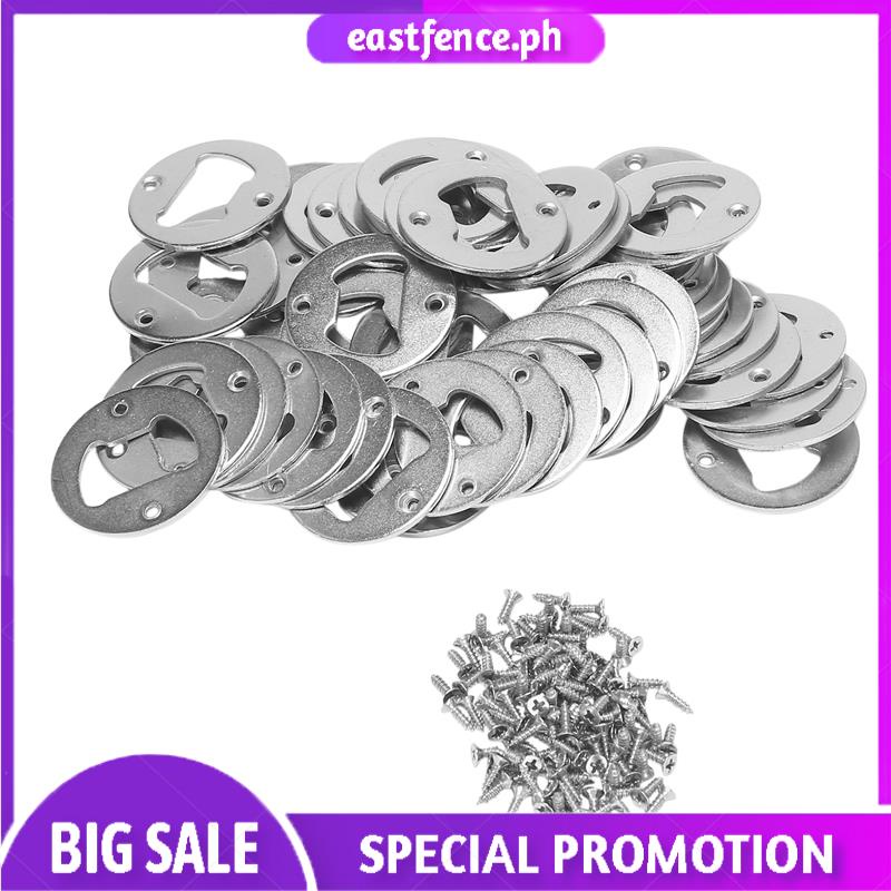 eastfence.ph50 Set Bottle Opener Insert,Stainless Steel Round DIY