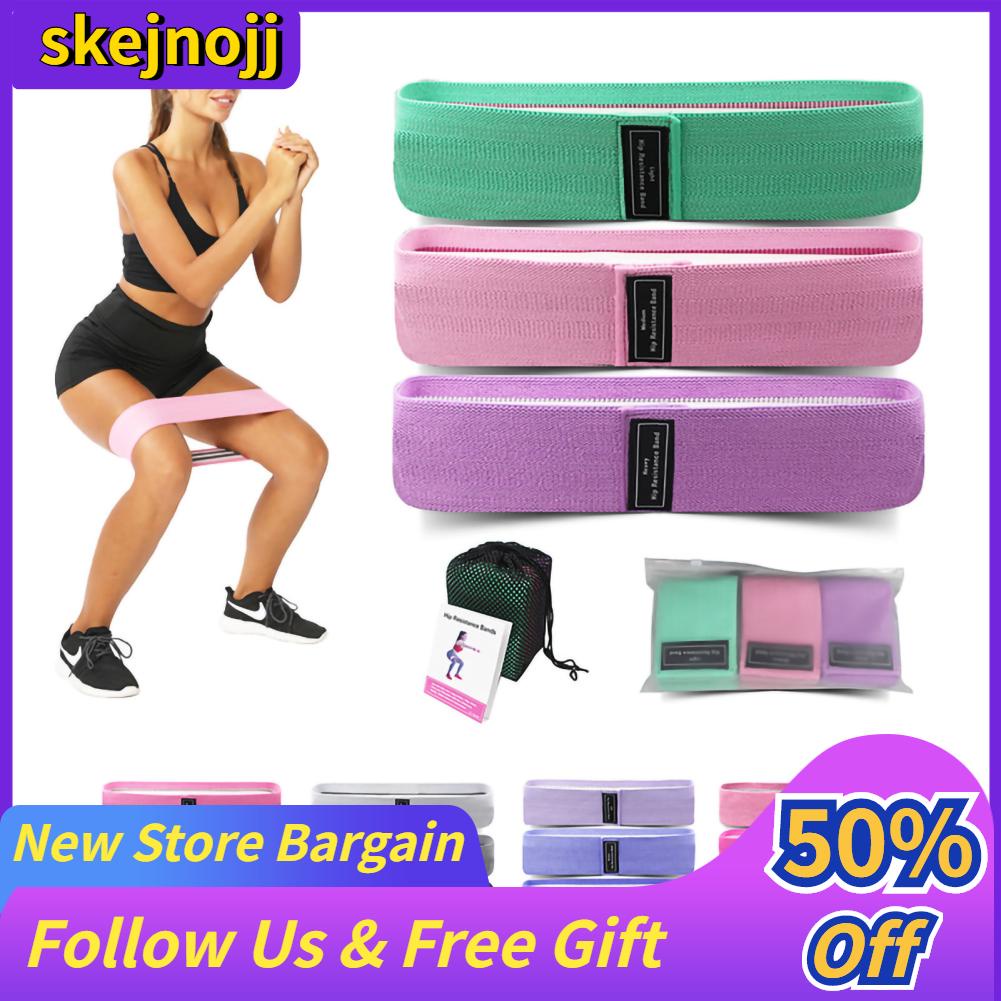 Skejnojj 3pcs Yoga Band Cloth Workout Loop Antiskid Squat Hip Bands for  Physical Exercise