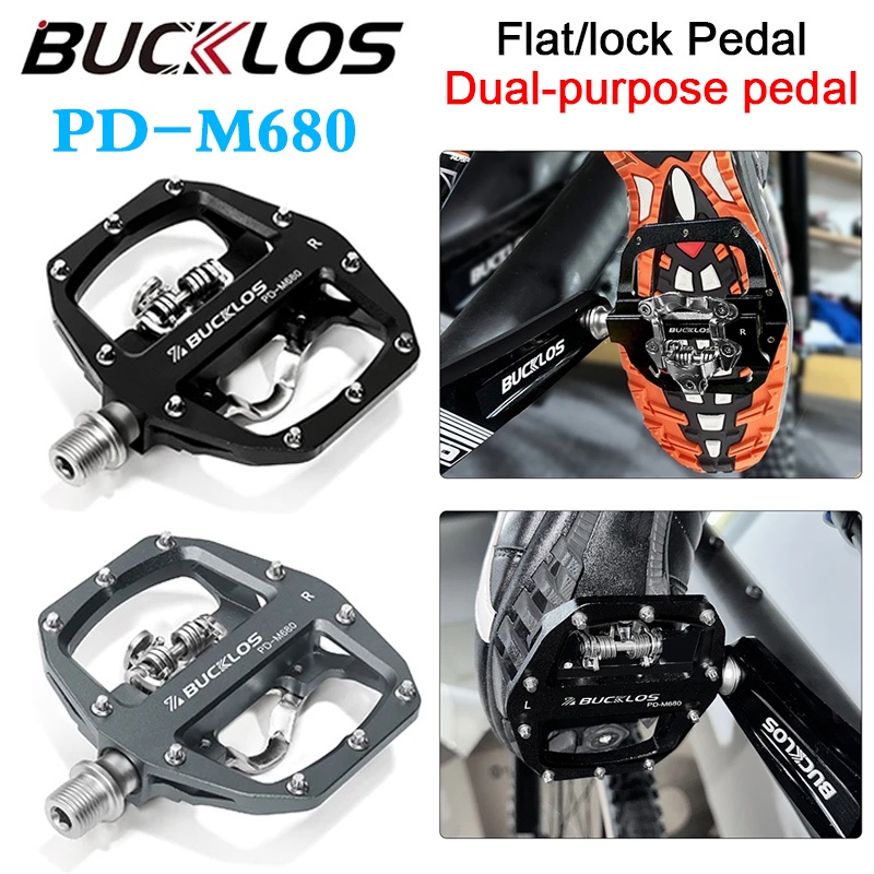 BUCKLOS MTB Cleats Pedal Sealed Bearing Antislip Flat/cleats Pedals