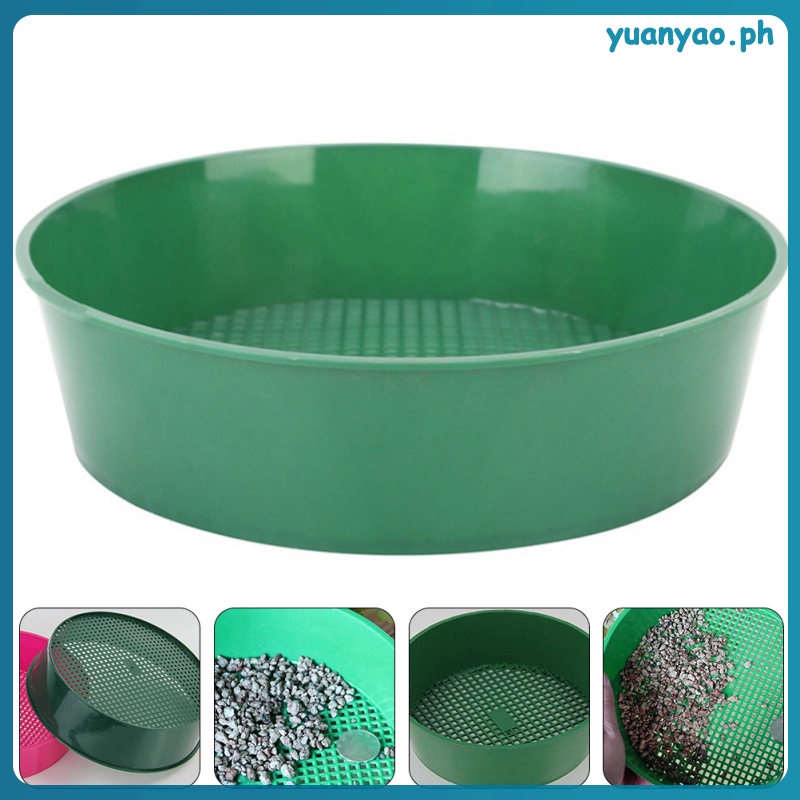 [READY STOCK] Hand Tools Plastic Mesh Screen Garden Sieve Manual Soil