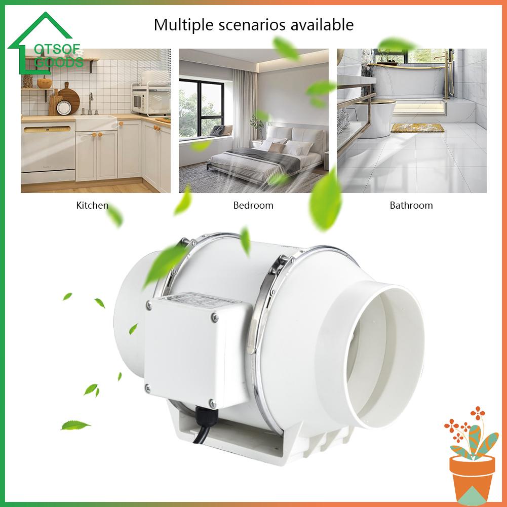 4/5/6/8inch Ventilation Exhaust Fan Low Noise Inline Duct Fan Powerful