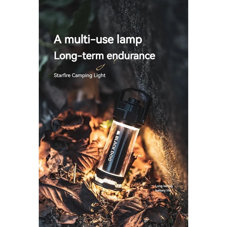 BLACKDOG STARFIRE Black Mini LED Lamp Outdoor Camping USB Charging ...