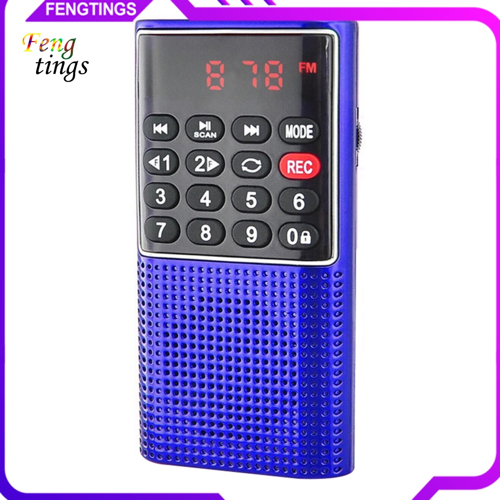 [Ft] L-328 FM Radio Multifunctional Rechargeable Portable USB TF MP3 ...