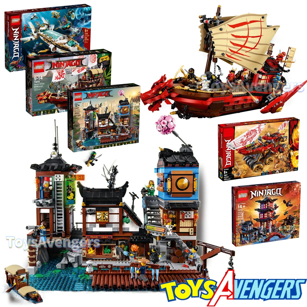 MOC Ninjago Series Building Blocks Hydro Bounty Destiny's Bounty Temple ...