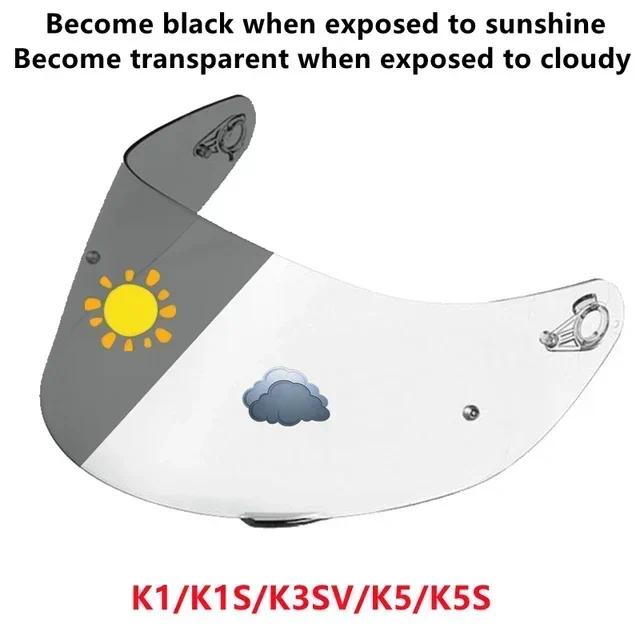 Photochromic Visor for AGVA K5 K5S K5S K3SV K3SV K1 Helmet Shopee