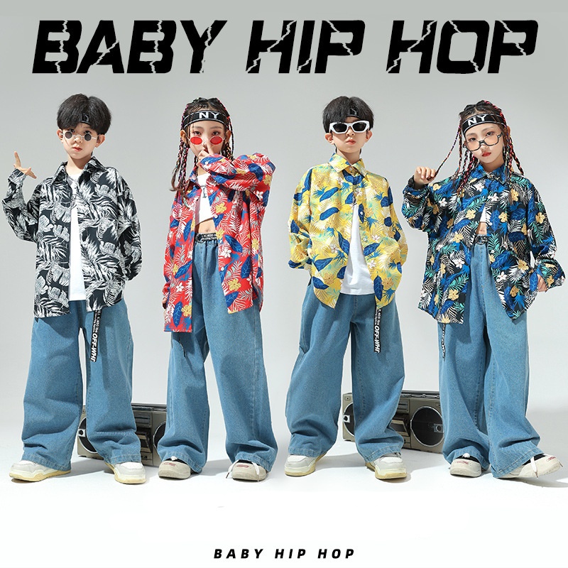 Kids Boys Girls Hiphop Outfit Jazz Dance Costume Children Vest T-Shirt ...