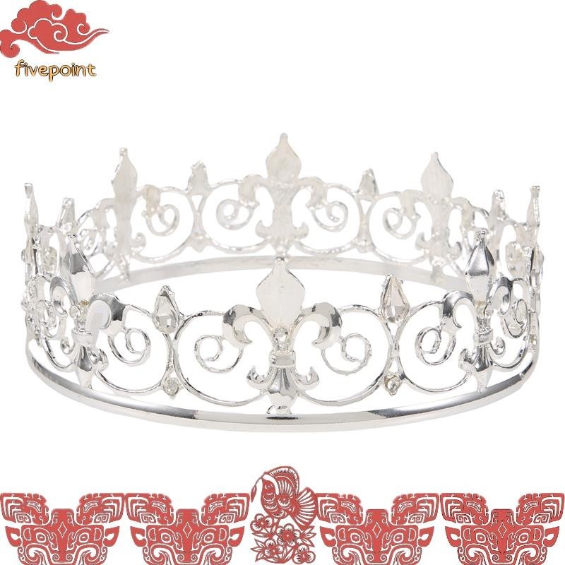 Royal King Crown For Men - Metal Prince Crowns And Tiaras, Full Round  Birthday Party Hats,medieval