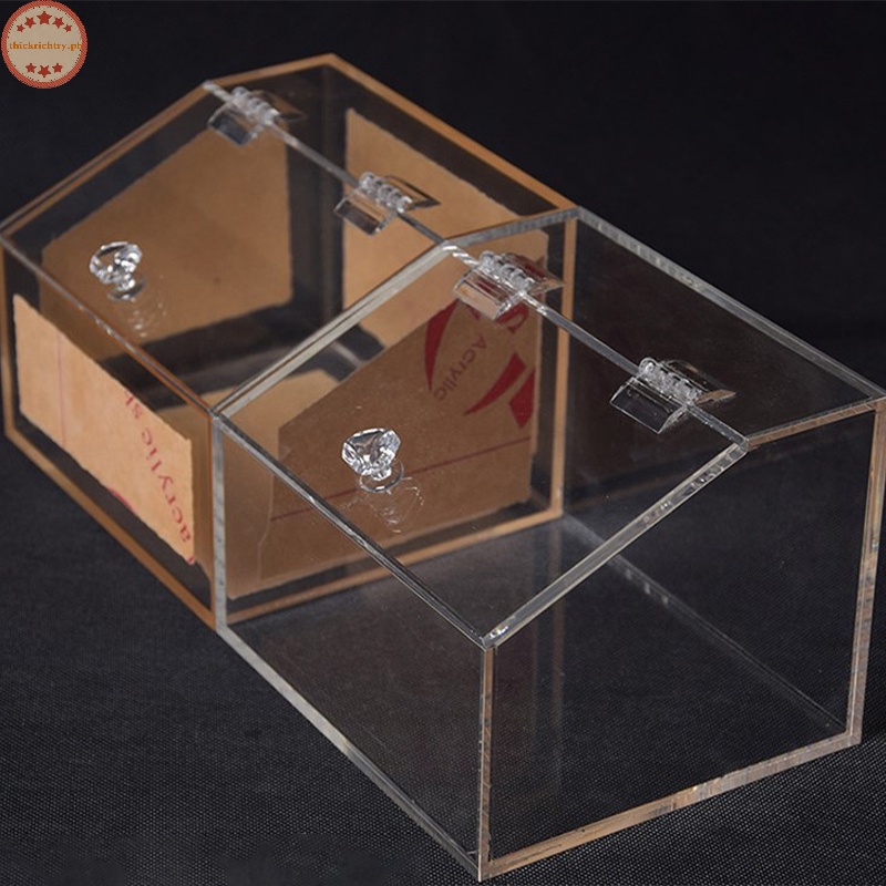 RICHTRY 4Pcs 25X33 30X33 33X45 65x42 Plastic Folding Hinges Transparent